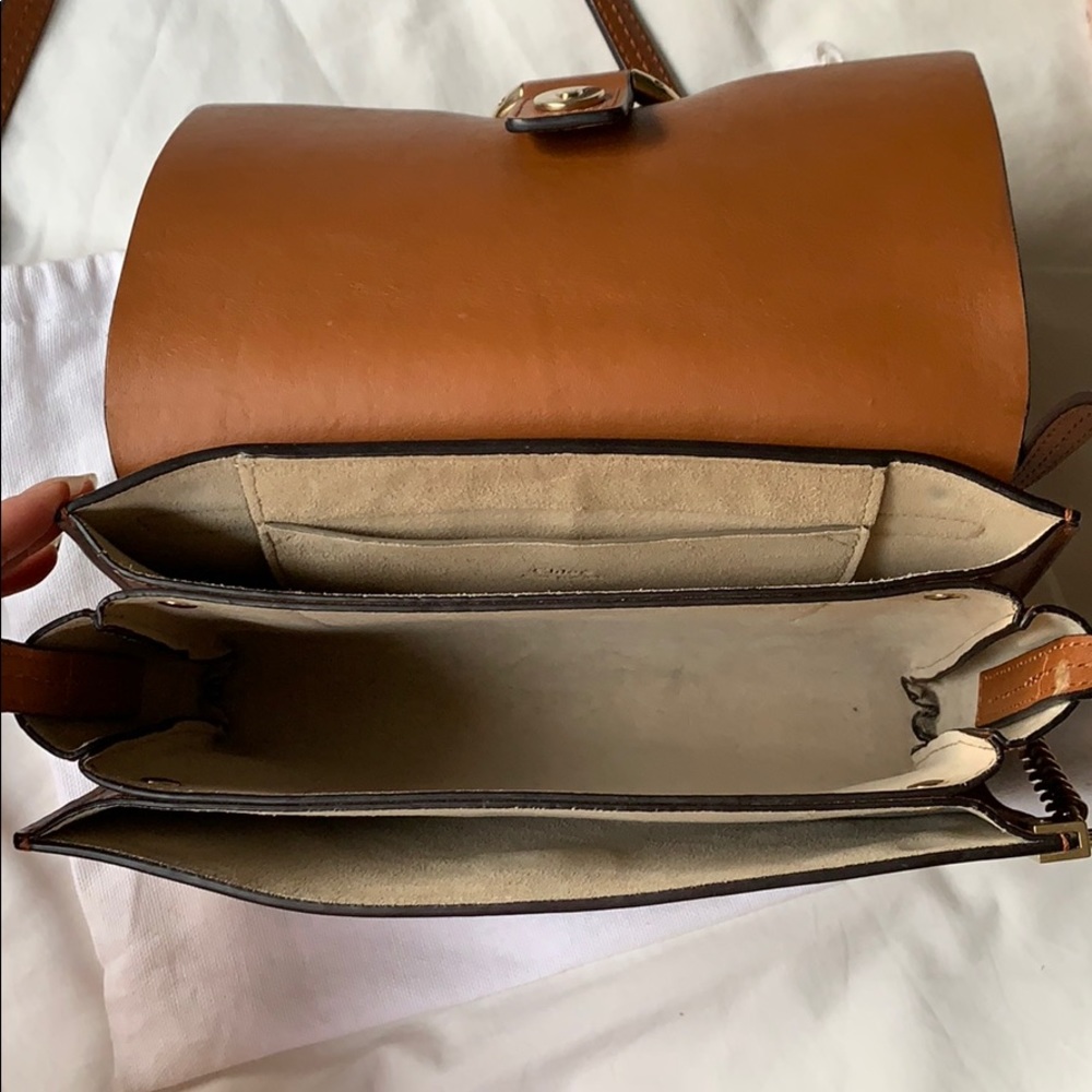 Chloe Small Faye Brown Crossbody Bag - Picture 3 of 6
